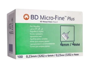 Bd micro-fine plus aiguille insuline 32G/4mm Bte 100pcs